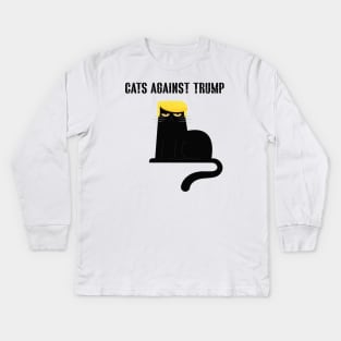 Cats Against Trump Kids Long Sleeve T-Shirt